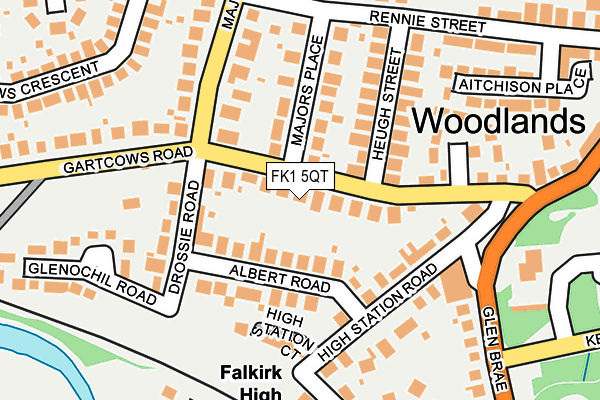 FK1 5QT map - OS OpenMap – Local (Ordnance Survey) FK1 5QT map - OS OpenMap – Local (Ordnance Survey)