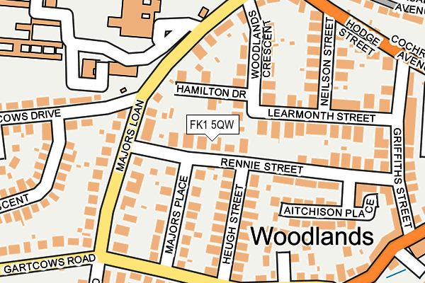 FK1 5QW map - OS OpenMap – Local (Ordnance Survey) FK1 5QW map - OS OpenMap – Local (Ordnance Survey)