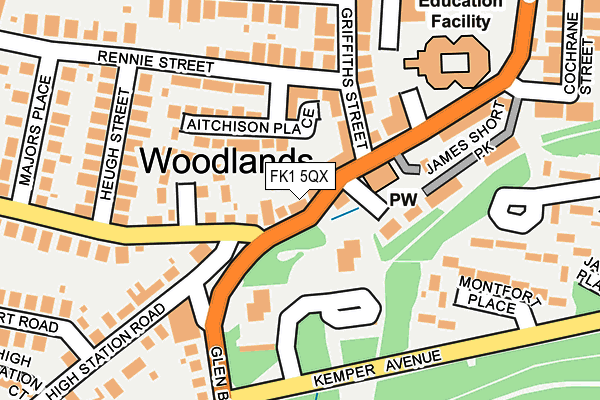 FK1 5QX map - OS OpenMap – Local (Ordnance Survey) FK1 5QX map - OS OpenMap – Local (Ordnance Survey)