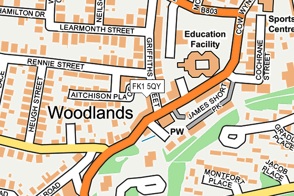 FK1 5QY map - OS OpenMap – Local (Ordnance Survey) FK1 5QY map - OS OpenMap – Local (Ordnance Survey)