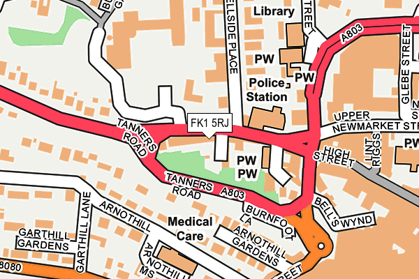 FK1 5RJ map - OS OpenMap – Local (Ordnance Survey) FK1 5RJ map - OS OpenMap – Local (Ordnance Survey)