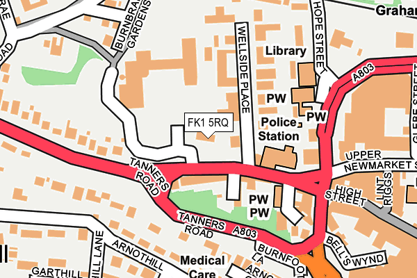 FK1 5RQ map - OS OpenMap – Local (Ordnance Survey) FK1 5RQ map - OS OpenMap – Local (Ordnance Survey)