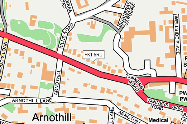 FK1 5RU map - OS OpenMap – Local (Ordnance Survey) FK1 5RU map - OS OpenMap – Local (Ordnance Survey)
