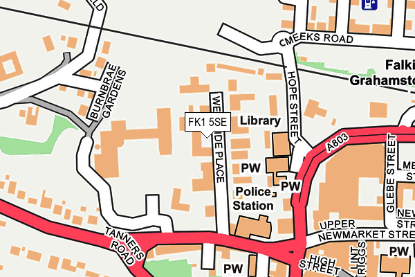 FK1 5SE map - OS OpenMap – Local (Ordnance Survey) FK1 5SE map - OS OpenMap – Local (Ordnance Survey)