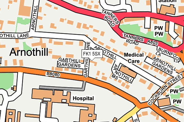 FK1 5SX map - OS OpenMap – Local (Ordnance Survey) FK1 5SX map - OS OpenMap – Local (Ordnance Survey)