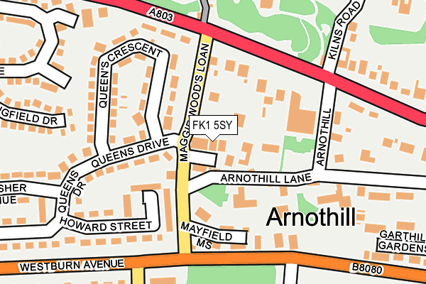 FK1 5SY map - OS OpenMap – Local (Ordnance Survey) FK1 5SY map - OS OpenMap – Local (Ordnance Survey)