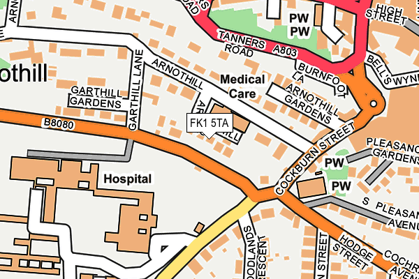 FK1 5TA map - OS OpenMap – Local (Ordnance Survey) FK1 5TA map - OS OpenMap – Local (Ordnance Survey)
