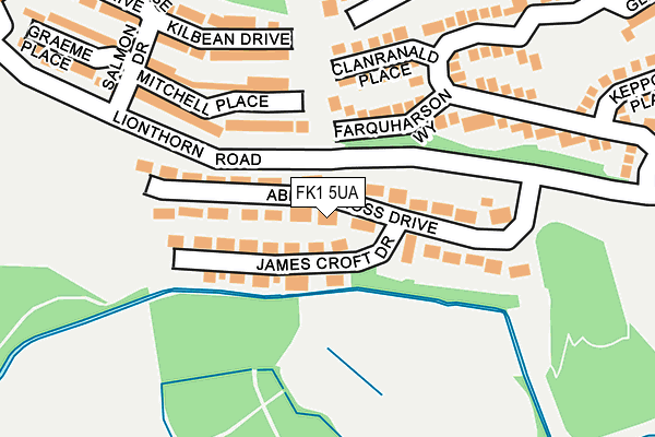 FK1 5UA map - OS OpenMap – Local (Ordnance Survey) FK1 5UA map - OS OpenMap – Local (Ordnance Survey)
