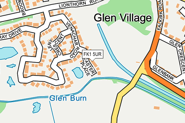 FK1 5UR map - OS OpenMap – Local (Ordnance Survey) FK1 5UR map - OS OpenMap – Local (Ordnance Survey)