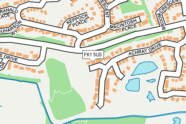 FK1 5US map - OS OpenMap – Local (Ordnance Survey) FK1 5US map - OS OpenMap – Local (Ordnance Survey)