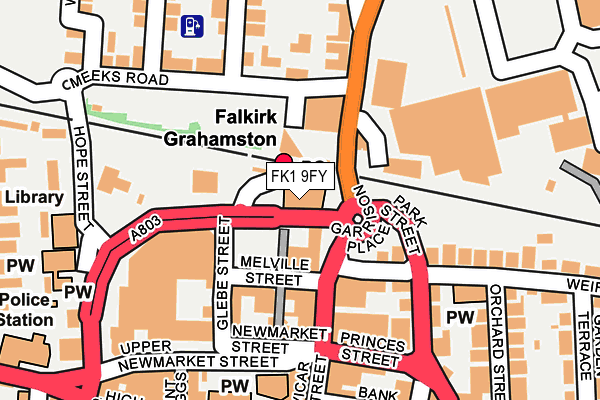 FK1 9FY map - OS OpenMap – Local (Ordnance Survey) FK1 9FY map - OS OpenMap – Local (Ordnance Survey)