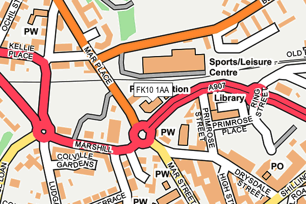 FK10 1AA map - OS OpenMap – Local (Ordnance Survey) FK10 1AA map - OS OpenMap – Local (Ordnance Survey)