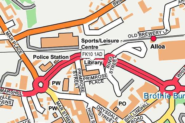 FK10 1AD map - OS OpenMap – Local (Ordnance Survey) FK10 1AD map - OS OpenMap – Local (Ordnance Survey)