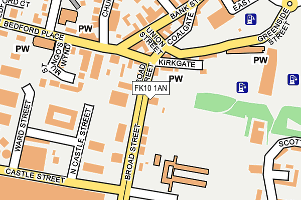FK10 1AN map - OS OpenMap – Local (Ordnance Survey) FK10 1AN map - OS OpenMap – Local (Ordnance Survey)