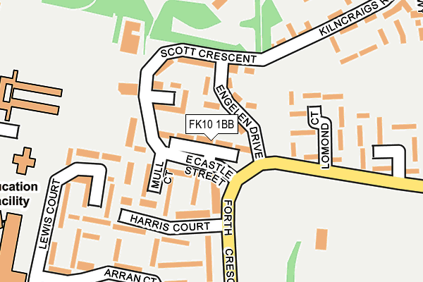 FK10 1BB map - OS OpenMap – Local (Ordnance Survey) FK10 1BB map - OS OpenMap – Local (Ordnance Survey)