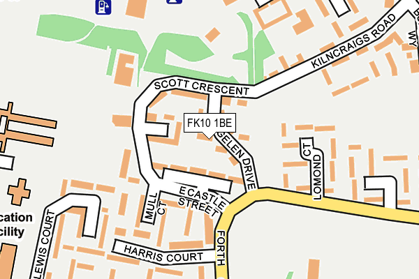 FK10 1BE map - OS OpenMap – Local (Ordnance Survey) FK10 1BE map - OS OpenMap – Local (Ordnance Survey)