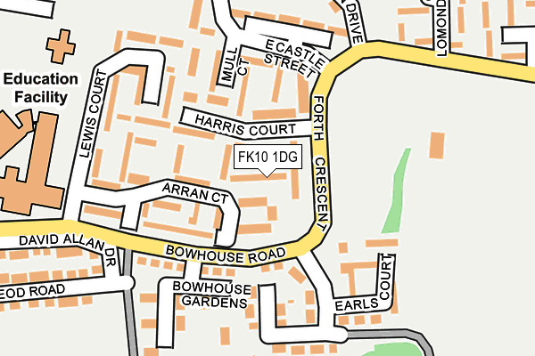 FK10 1DG map - OS OpenMap – Local (Ordnance Survey) FK10 1DG map - OS OpenMap – Local (Ordnance Survey)