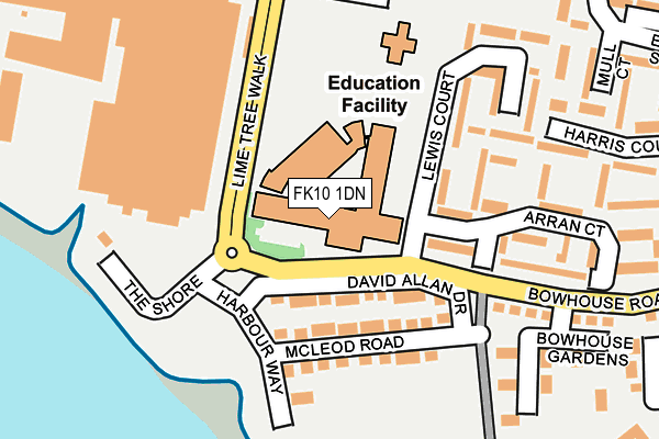 FK10 1DN map - OS OpenMap – Local (Ordnance Survey) FK10 1DN map - OS OpenMap – Local (Ordnance Survey)