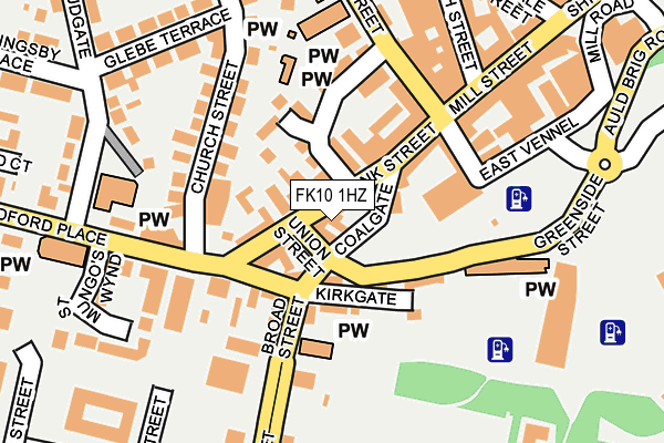 FK10 1HZ map - OS OpenMap – Local (Ordnance Survey)