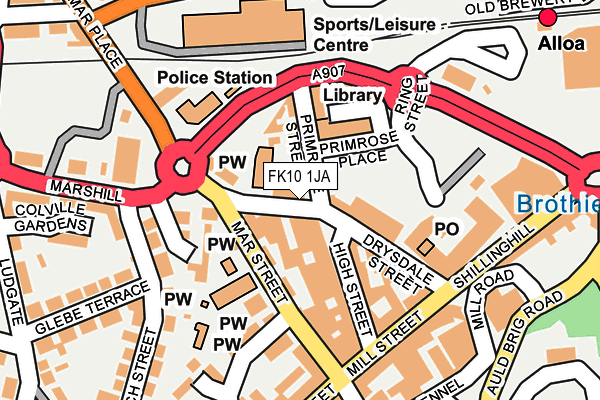 FK10 1JA map - OS OpenMap – Local (Ordnance Survey)