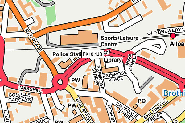 FK10 1JB map - OS OpenMap – Local (Ordnance Survey) FK10 1JB map - OS OpenMap – Local (Ordnance Survey)