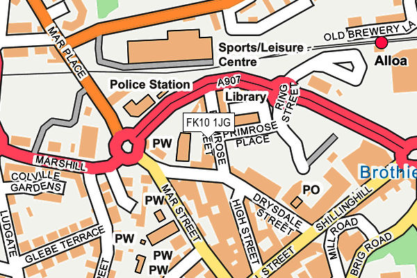 FK10 1JG map - OS OpenMap – Local (Ordnance Survey)