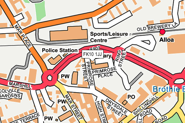 FK10 1JJ map - OS OpenMap – Local (Ordnance Survey)