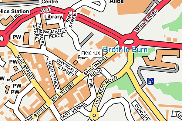 FK10 1JX map - OS OpenMap – Local (Ordnance Survey)