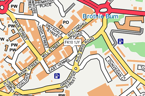 FK10 1JY map - OS OpenMap – Local (Ordnance Survey)