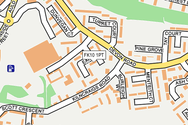 FK10 1PT map - OS OpenMap – Local (Ordnance Survey) FK10 1PT map - OS OpenMap – Local (Ordnance Survey)
