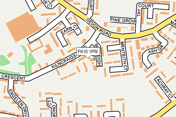 FK10 1PW map - OS OpenMap – Local (Ordnance Survey) FK10 1PW map - OS OpenMap – Local (Ordnance Survey)