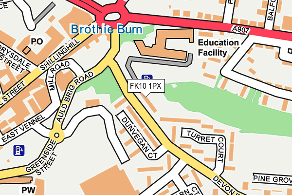 FK10 1PX map - OS OpenMap – Local (Ordnance Survey) FK10 1PX map - OS OpenMap – Local (Ordnance Survey)
