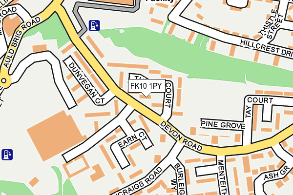 FK10 1PY map - OS OpenMap – Local (Ordnance Survey) FK10 1PY map - OS OpenMap – Local (Ordnance Survey)