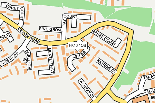 FK10 1QB map - OS OpenMap – Local (Ordnance Survey) FK10 1QB map - OS OpenMap – Local (Ordnance Survey)