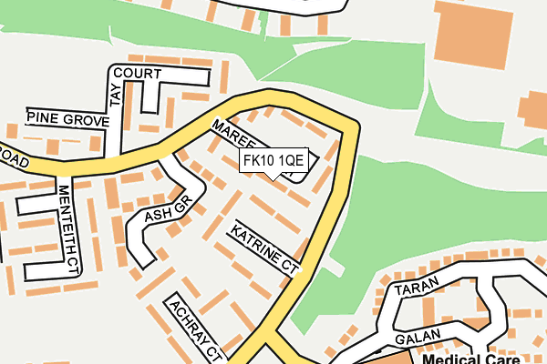 FK10 1QE map - OS OpenMap – Local (Ordnance Survey)