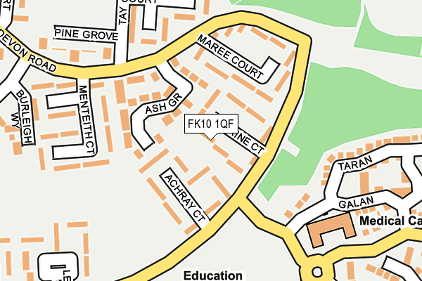 FK10 1QF map - OS OpenMap – Local (Ordnance Survey) FK10 1QF map - OS OpenMap – Local (Ordnance Survey)