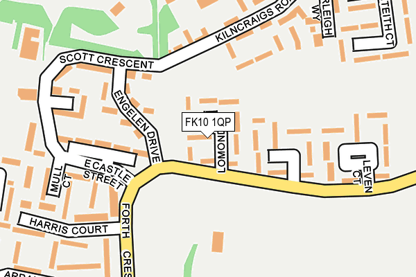 FK10 1QP map - OS OpenMap – Local (Ordnance Survey) FK10 1QP map - OS OpenMap – Local (Ordnance Survey)