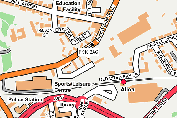 FK10 2AG map - OS OpenMap – Local (Ordnance Survey) FK10 2AG map - OS OpenMap – Local (Ordnance Survey)