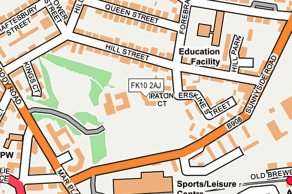 FK10 2AJ map - OS OpenMap – Local (Ordnance Survey) FK10 2AJ map - OS OpenMap – Local (Ordnance Survey)