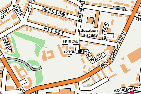 FK10 2AU map - OS OpenMap – Local (Ordnance Survey) FK10 2AU map - OS OpenMap – Local (Ordnance Survey)