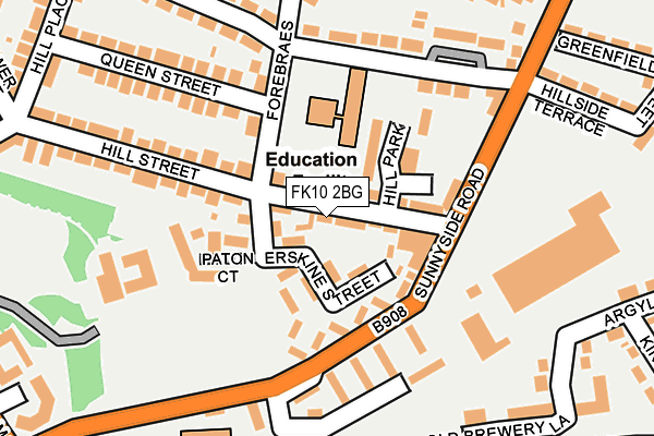 FK10 2BG map - OS OpenMap – Local (Ordnance Survey)