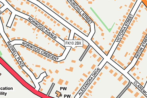 FK10 2BX map - OS OpenMap – Local (Ordnance Survey) FK10 2BX map - OS OpenMap – Local (Ordnance Survey)