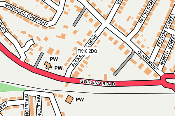 FK10 2DQ map - OS OpenMap – Local (Ordnance Survey)