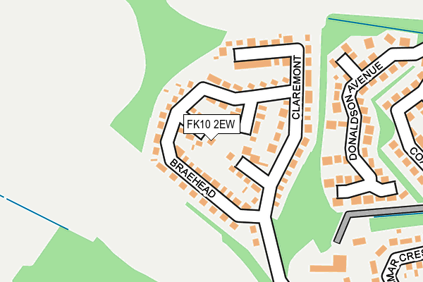 FK10 2EW map - OS OpenMap – Local (Ordnance Survey) FK10 2EW map - OS OpenMap – Local (Ordnance Survey)