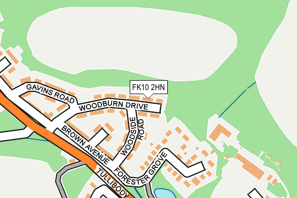 FK10 2HN map - OS OpenMap – Local (Ordnance Survey) FK10 2HN map - OS OpenMap – Local (Ordnance Survey)