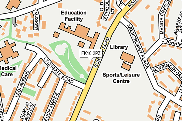 FK10 2PZ map - OS OpenMap – Local (Ordnance Survey) FK10 2PZ map - OS OpenMap – Local (Ordnance Survey)