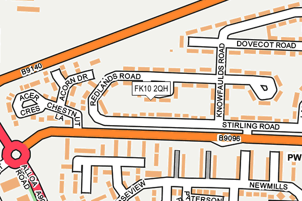 FK10 2QH map - OS OpenMap – Local (Ordnance Survey) FK10 2QH map - OS OpenMap – Local (Ordnance Survey)