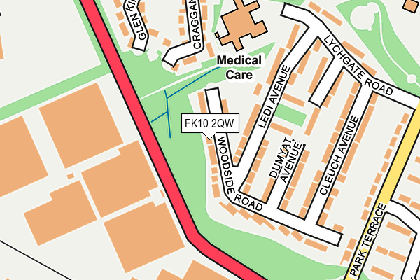 FK10 2QW map - OS OpenMap – Local (Ordnance Survey)