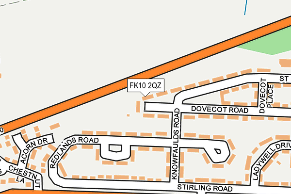 FK10 2QZ map - OS OpenMap – Local (Ordnance Survey) FK10 2QZ map - OS OpenMap – Local (Ordnance Survey)