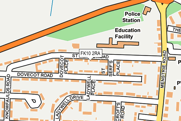 FK10 2RA map - OS OpenMap – Local (Ordnance Survey)